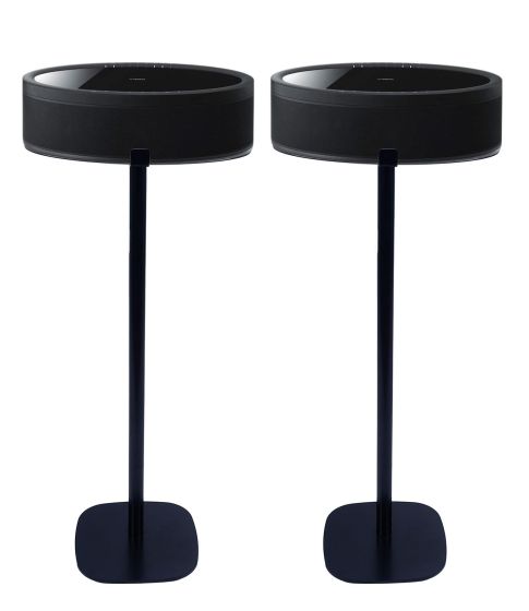 Par af Vebos stativer til Yamaha MusicCast 50 i sort