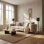 Vebos standaard Samsung HW-Q990H zwart set achter bank in woonkamer