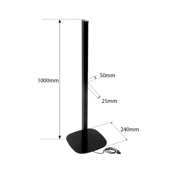 Vebos stativ Loewe We. BOOST sort (4 stykker) XL (100cm)