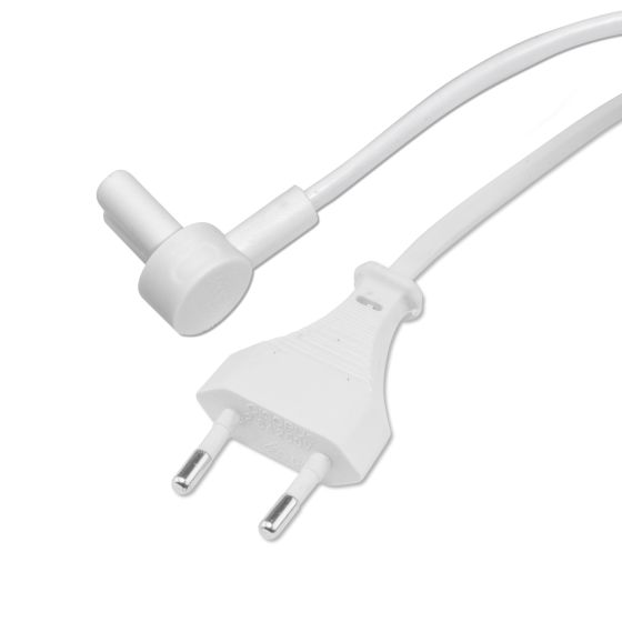 Vebos strømkabel med vinklet stik til Sonos Era 100 i hvid 25cm