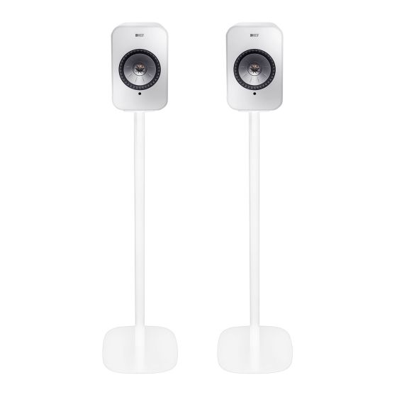 Par af Vebos stativer til KEF LSX i hvid