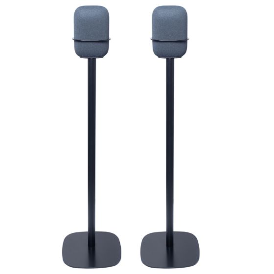 Par af Vebos stativer til Google Nest Audio i sort