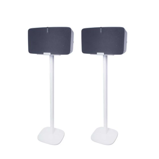 Par af Vebos stativer til Sonos Play 5 Gen 2 i hvid