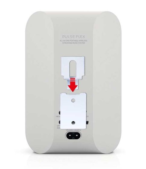 Produkt Vebos Portable Vaegbeslag Bluesound Pulse Flex i hvid